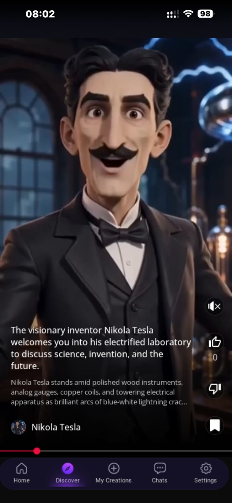 Genuine Vizlings discovery profile for Nikola Tesla