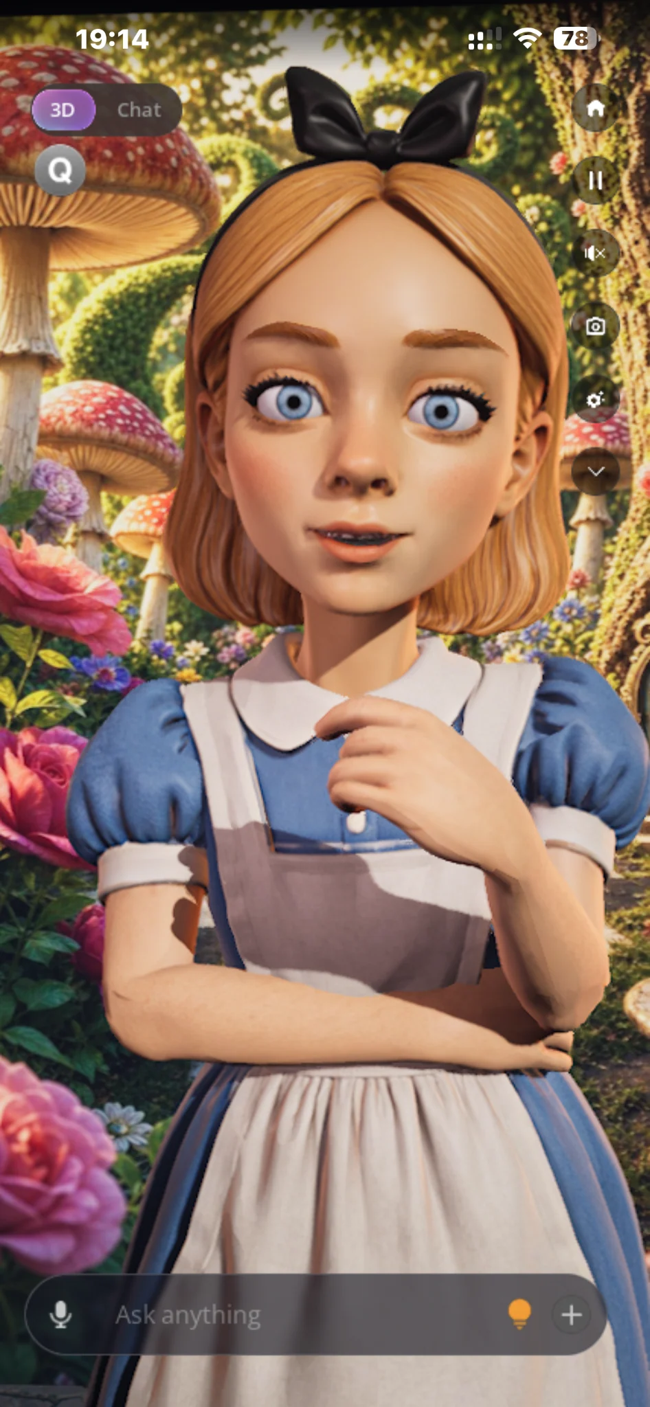 Alice in a real Vizlings 3D conversation