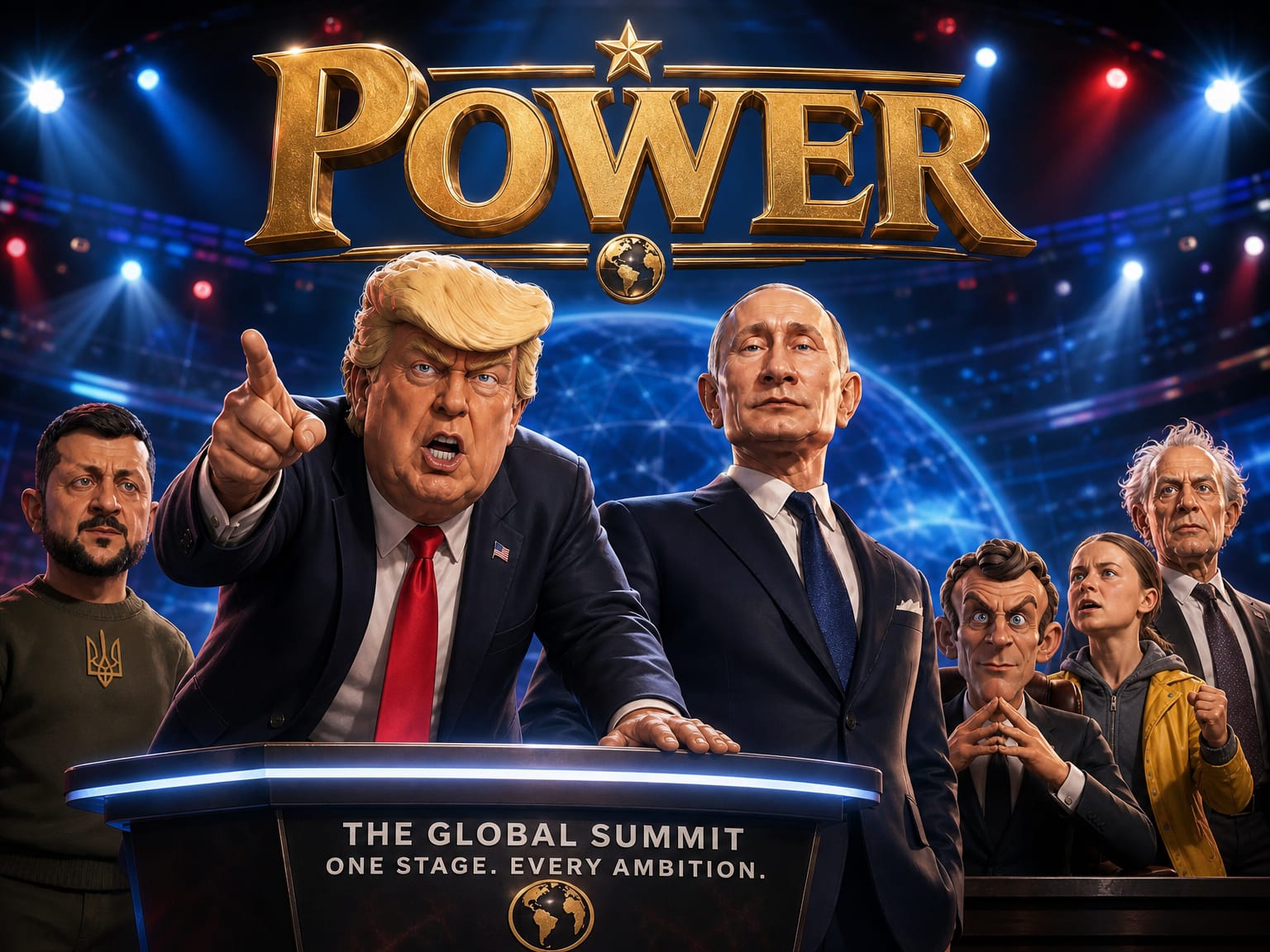 Larger-than-life leaders crowding the Power summit stage